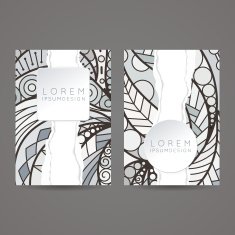 Set of vector design templates Brochures in random colorful style N4