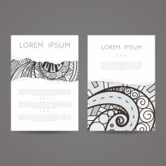 Set of vector design templates Brochures in random colorful style N7