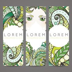 Set of vector design templates Brochures in random colorful style N8