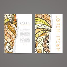Set of vector design templates Brochures in random colorful style N10