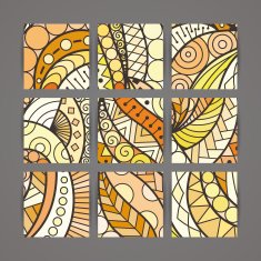 Set of vector design templates Brochures in random colorful style N12