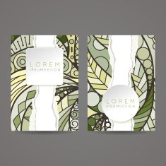 Set of vector design templates Brochures in random colorful style N20