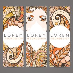 Set of vector design templates Brochures in random colorful style N27