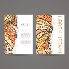 Set of vector design templates Brochures in random colorful style N29