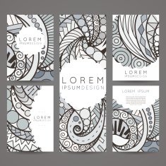 Set of vector design templates Brochures in random colorful style N30
