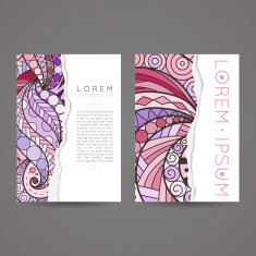 Set of vector design templates Brochures in random colorful style N179