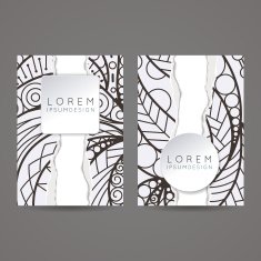 Set of vector design templates Brochures in random colorful style N182