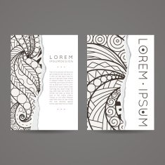 Set of vector design templates Brochures in random colorful style N183