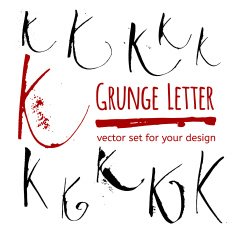 Grunge letter set for your design N15