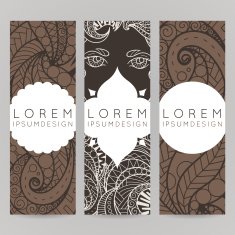 Set of vector design templates Brochures in random colorful style N207