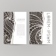 Set of vector design templates Brochures in random colorful style N210