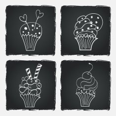 Doodle cupcakes