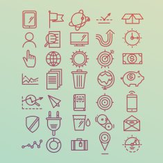 Hand drawn icons concept development management business N2