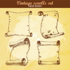 Old scrolls sketch style set