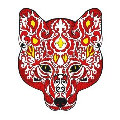 Zentangle stylized fox head Sketch for tattoo or t-shirt N2