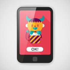 cute wizard flat icon with long shadow eps10 N2