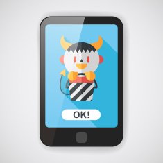 cute wizard flat icon with long shadow eps10 N3