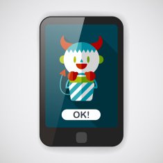 cute wizard flat icon with long shadow eps10 N4