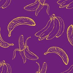 Vector Sketch Banana Pattern Background N3