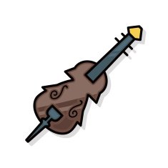 musical instrument violin doodle