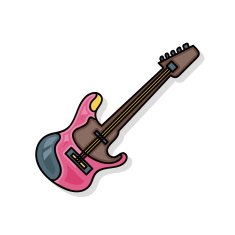 musical instrument guitar doodle