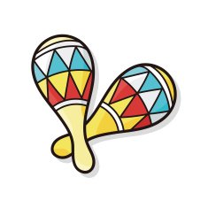 musical instrument Maracas doodle N2