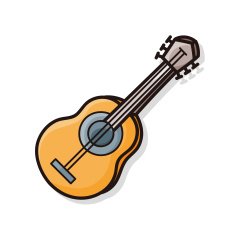 musical instrument guitar doodle N2