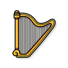 musical instrument Harp doodle