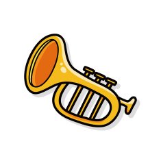 musical instrument trumpet doodle N2
