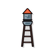 Warehouse tower doodle