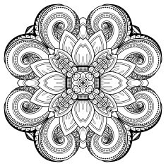 Vector Beautiful Deco Black Square