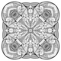 Vector Beautiful Deco Black Square N5