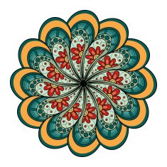 Vector Beautiful Deco Colored Mandala N7