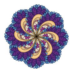 Vector Beautiful Deco Colored Mandala N8