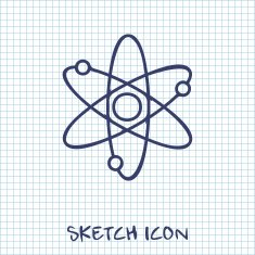 Atom sign icon