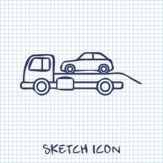 Tow car evacuation icon