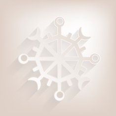 Flat snow Icon with shadow