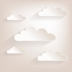 Flat Cloud Icon with shadow