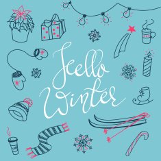 Hello winter doodles