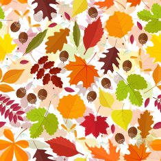 seamless pattern from autumn leaves N2