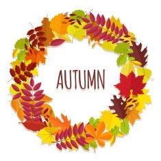 wreath from autumn leaves