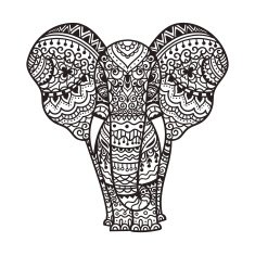 Decorative elephant illustration N3