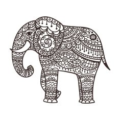 Decorative elephant illustration N5