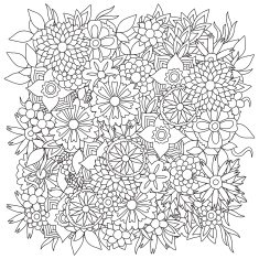 Beautiful doodle art flowers Zentangle floral pattern N2