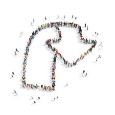 people shape arrow cartoon N2