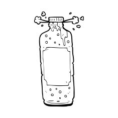 line drawing cartoon fizzy pop