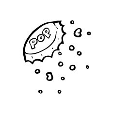 line drawing cartoon pop cap
