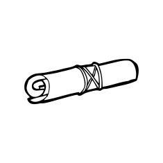 line drawing cartoon scroll N2