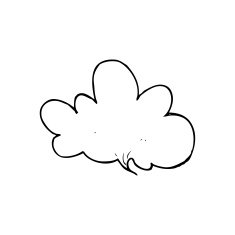 line drawing cartoon speech balloon N2