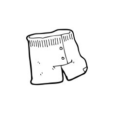 line drawing cartoon underwear
